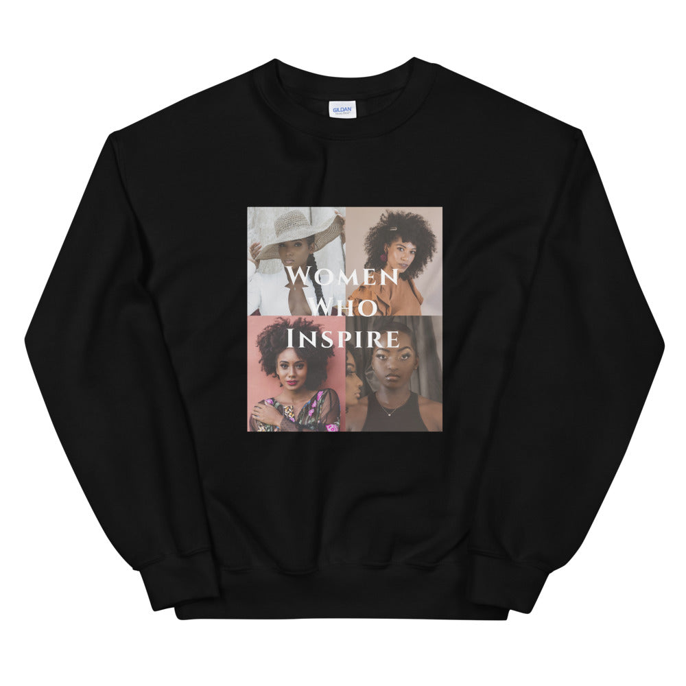 "WOMEN WHO INSPIRE" Black Queens Sweatshirt