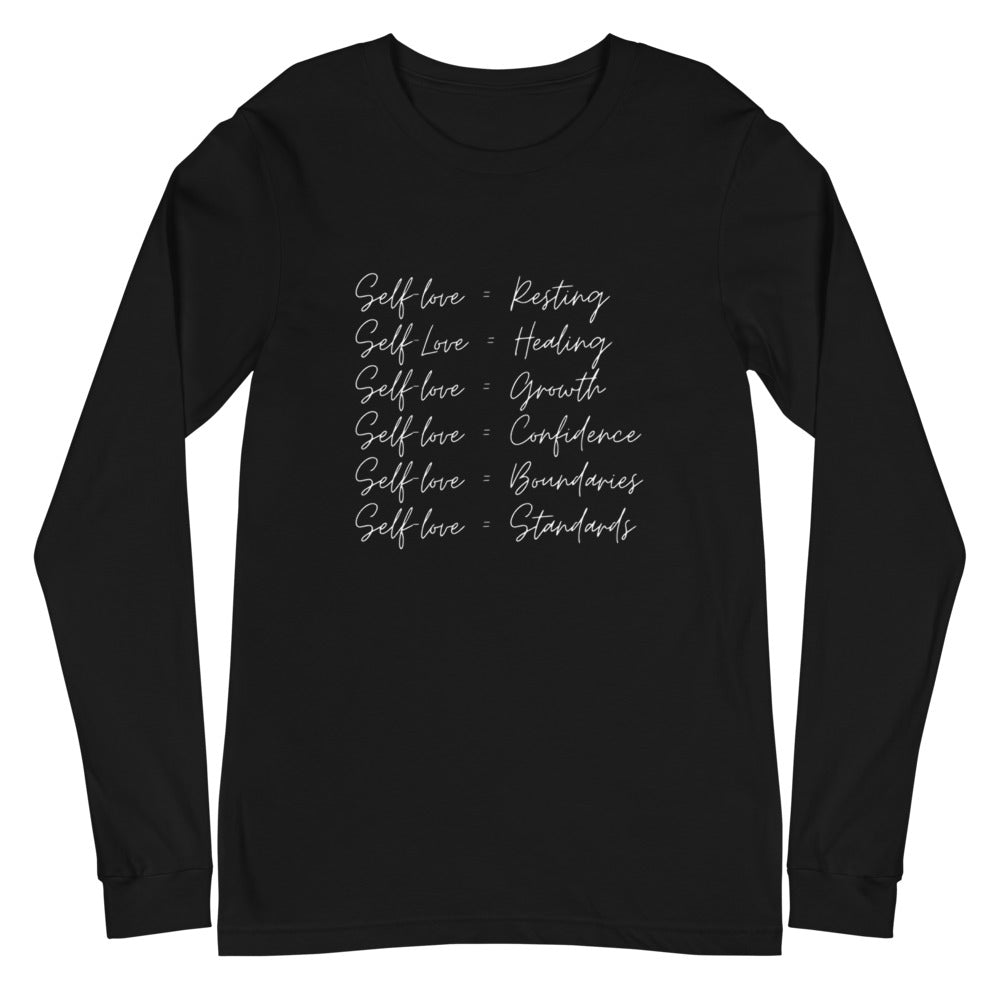 "SELF-LOVE" Long Sleeve Tee (Black)