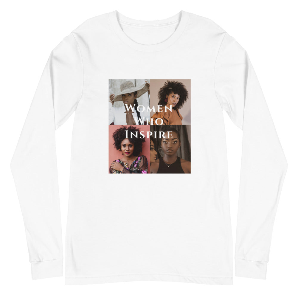 "WOMEN WHO INSPIRE" Black Queens Long Sleeve Tee